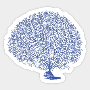 Blue Sea Fan Coral Sticker